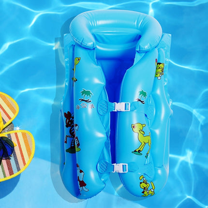 2 PCS PVC Children Inflatable Swimwear Children Life Jacket, Colour: L (Blue)-garmade.com