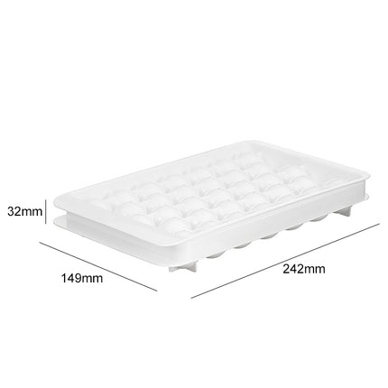 Creative Home Refrigerator Ice Box Ice Lattice Spherical Ice Cube Mould(White)-garmade.com