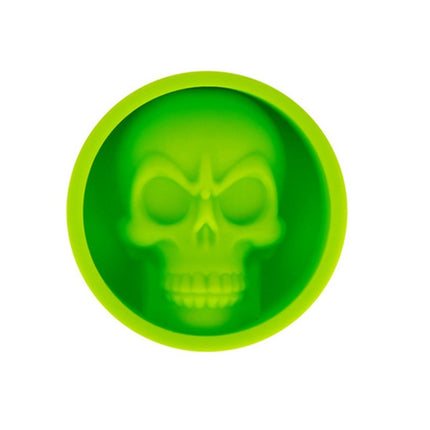 Kitchen Ice Box Food Grade Silicone Skull Ice Lattice Creative Whiskey Ice Ball Ice Mould(Green)-garmade.com