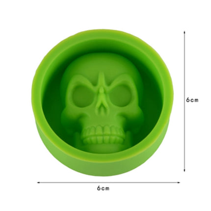 Kitchen Ice Box Food Grade Silicone Skull Ice Lattice Creative Whiskey Ice Ball Ice Mould(Green)-garmade.com