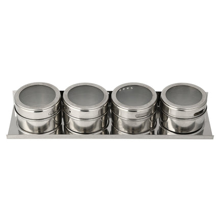 Stainless Steel Magnetic Kitchen Seasoning Cruet Set-garmade.com
