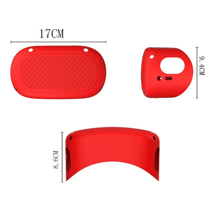 VR Glasses Silicone Waterproof Dust-Proof And Fall-Proof Protective Shell For Oculus Quest2(Red)-garmade.com