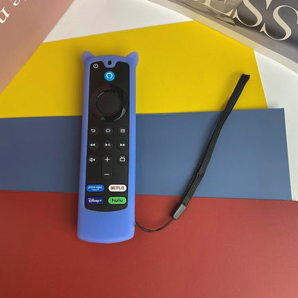 2 PCS Y26 Remote Control Case For Amazon ALEXA Voice Remote 3rd Gen(Luminous Blue)-garmade.com