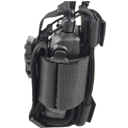 Outdoor Walkie Talkie Bag Mobile Phone Bag Mini Waist Bag Free Size(Black)-garmade.com