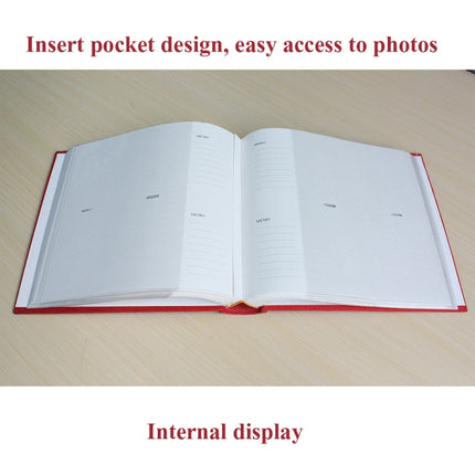 6 Inch 200 Sheets Flannel Retro Photo Album Interstitial Photo Storage Book(Green)-garmade.com