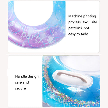 2 PCS Sequins Starry Sky Mermaid Adult Swimming Ring Children Armpit Swimming Ring, Size: 80cm-garmade.com