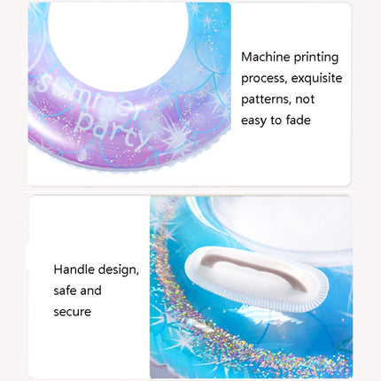 2 PCS Sequins Starry Sky Mermaid Adult Swimming Ring Children Armpit Swimming Ring, Size: 90cm-garmade.com