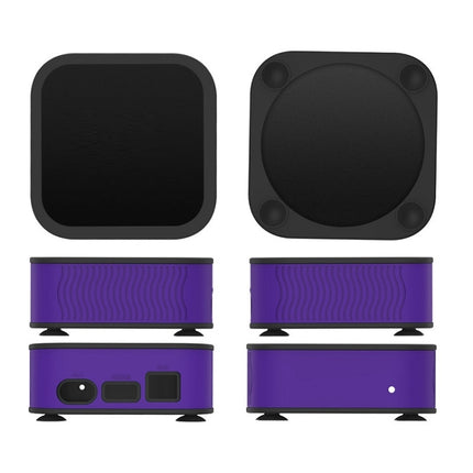 T7 Set-top Box Silicone Case Anti-drop Dust-proof Protective Sleeve for Apple TV 4K(Purple)-garmade.com