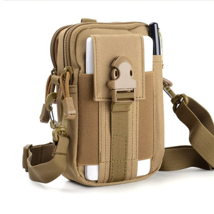LT-02 Casual Multifunctional Messenger Belt Bag with Shoulder Strap(Soil Color)-garmade.com