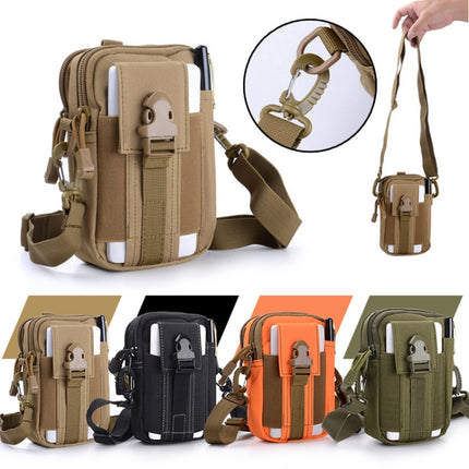 LT-02 Casual Multifunctional Messenger Belt Bag with Shoulder Strap(Orange)-garmade.com