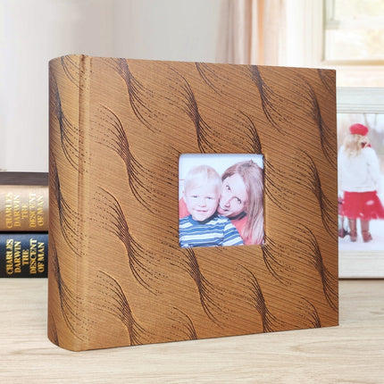 4R 6 Inch 200 Sheets Cloth Photo Album Baby Growth Memorial Album Interstitial Album(Golden)-garmade.com