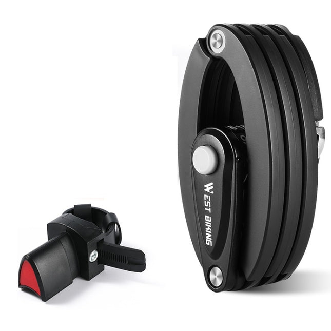WEST BIKING Bicycle Folding Anti-Theft Code Lock Portable Chain Lock(YP0705067)-garmade.com