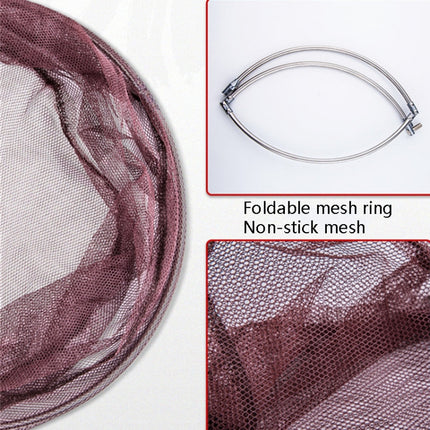 Foldable Stainless Steel Dip Net Head Fishing Net, Specification: Solid 40cm Glued Dense Mesh-garmade.com