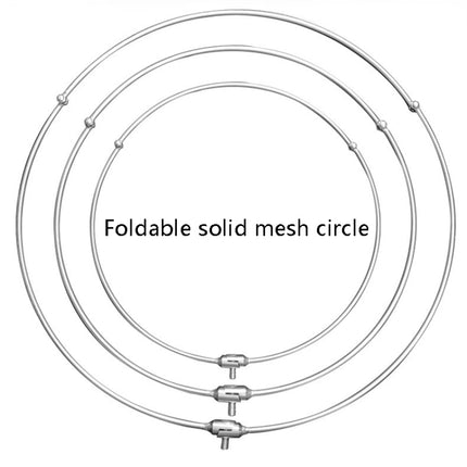 Foldable Stainless Steel Dip Net Head Fishing Net, Specification: Solid 40cm Glued Dense Mesh-garmade.com