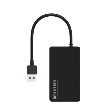 KYTC47 4 Ports USB Adapter Cable High Speed USB Docking Station Multi-Interface HUB Converter, Colour: Black USB 3.0-garmade.com