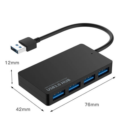 KYTC47 4 Ports USB Adapter Cable High Speed USB Docking Station Multi-Interface HUB Converter, Colour: Black Type-C-garmade.com