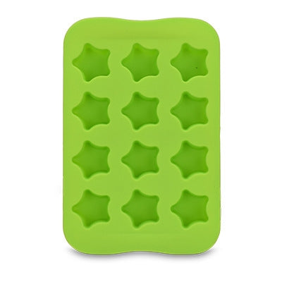 Silicone Chocolate Mold Tray Creative Geometry Shaped Ice Cube Cake decoration Mold, Shape:Star(Green)-garmade.com