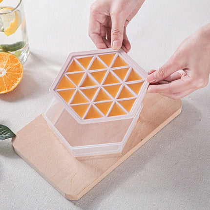 Home Creative DIY Ice Grid Mould Hexagonal Homemade Ice Mold With Tray Ice Cube Ice Cream Ice Box(Blue)-garmade.com