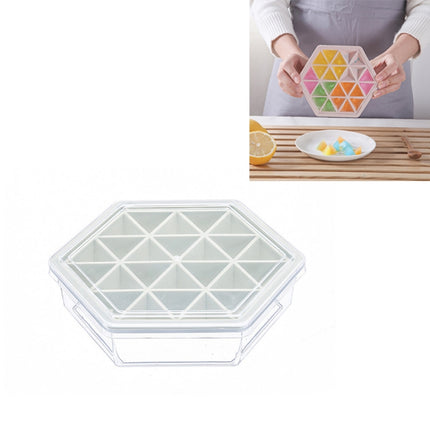 Home Creative DIY Ice Grid Mould Hexagonal Homemade Ice Mold With Tray Ice Cube Ice Cream Ice Box(Green)-garmade.com