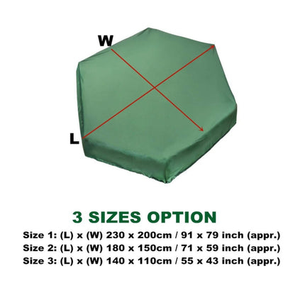 210D Oxford Cloth Hexagonal Bunker Cover UV-Proof Dust-Proof And Waterproof Toy Cover, Size: 230x200cm(Green)-garmade.com