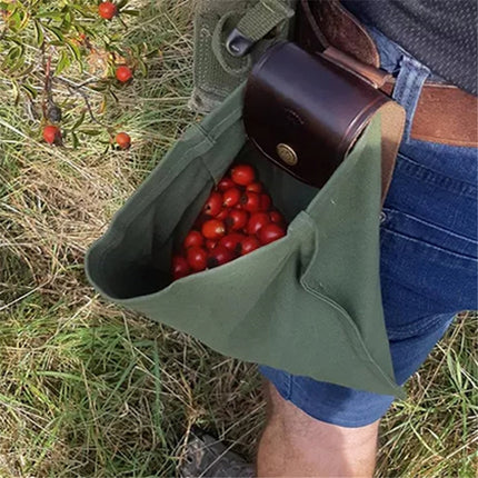 MSD-1 Camping Outdoor Foraging Bag Fruit Picking Bag Waist Hanging Tool Bag(Brown)-garmade.com