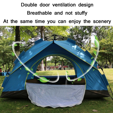 TC-014 Outdoor Beach Travel Camping Automatic Spring Multi-Person Tent For 3-4 People(Green+Mat)-garmade.com