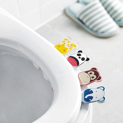 10 PCS TM18009 Cartoon Toilet Lid Lifter Toilet Sticky Toilet Lid Handle(White Panda)-garmade.com