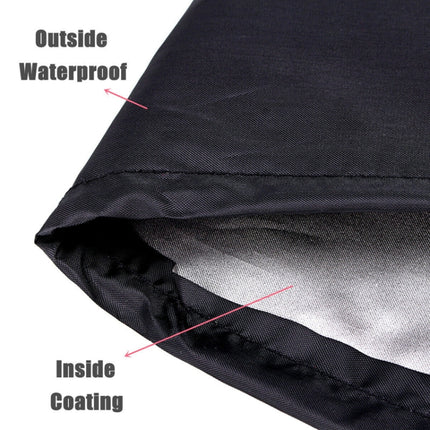 Outdoor Garden Grill Cover Rainproof Dustproof Anti-Ultraviolet Round Table Cover, Size: 142x68cm-garmade.com