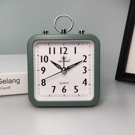 2 PCS Candy Color Office Home Student Square Alarm Clock(Green)-garmade.com