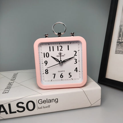 2 PCS Candy Color Office Home Student Square Alarm Clock(Pink)-garmade.com
