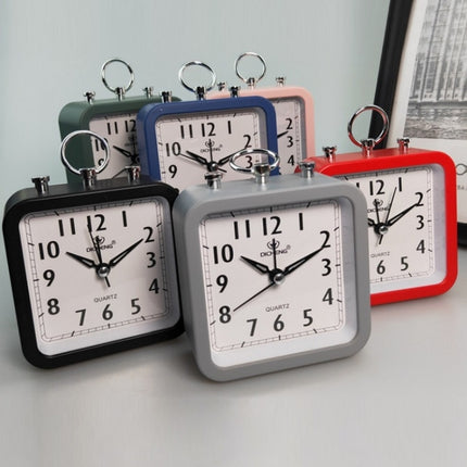 2 PCS Candy Color Office Home Student Square Alarm Clock(Grey)-garmade.com