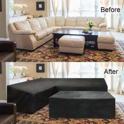 Outdoor Garden Furniture Corner Sofa Cover Dustproof Table Cover, Size: 200x270x82cm(Black)-garmade.com