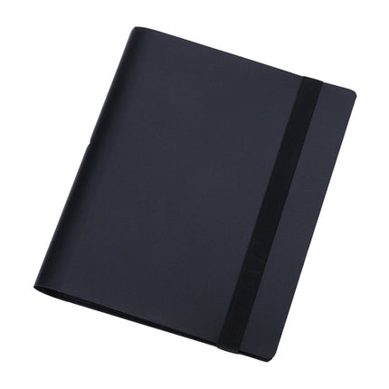 3 Inch Elastic Solid Color Photo Album Large Capacity Photo Star Card Storage Book, Number of internal paper pages: 3 Inch 160(Black)-garmade.com