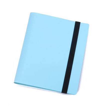 3 Inch Elastic Solid Color Photo Album Large Capacity Photo Star Card Storage Book, Number of internal paper pages: 3 Inch 160(Ice Blue)-garmade.com
