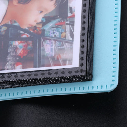 3 Inch Elastic Solid Color Photo Album Large Capacity Photo Star Card Storage Book, Number of internal paper pages: 3 Inch 160(Black)-garmade.com