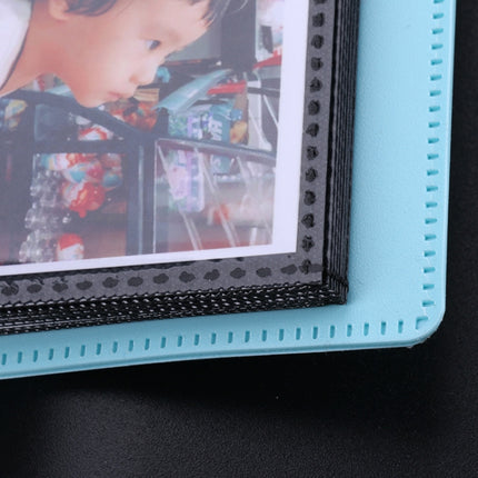 3 Inch Elastic Solid Color Photo Album Large Capacity Photo Star Card Storage Book, Number of internal paper pages: 3 Inch 160(Baby Pink)-garmade.com