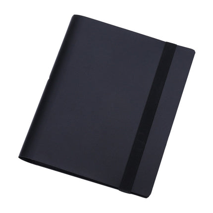 3 Inch Elastic Solid Color Photo Album Large Capacity Photo Star Card Storage Book, Number of internal paper pages: 3 Inch 288(Black)-garmade.com