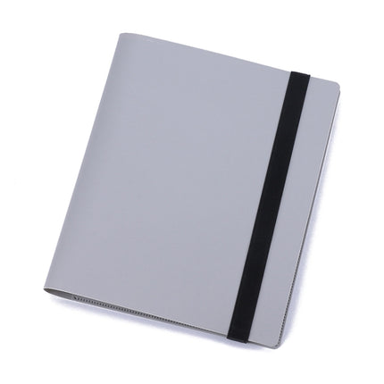 3 Inch Elastic Solid Color Photo Album Large Capacity Photo Star Card Storage Book, Number of internal paper pages: 3 Inch 288(Silver Gray)-garmade.com