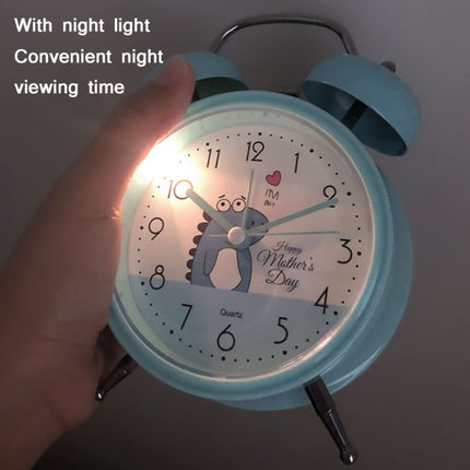 Student Cute Style Bell Alarm Clock Bedside Mute Clock With Light Specification： Y33 3 Inch (Beige)-garmade.com