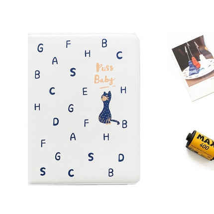 3 PCS PU Face Cartoon Photo Album, Specification: 3 inch(White)-garmade.com