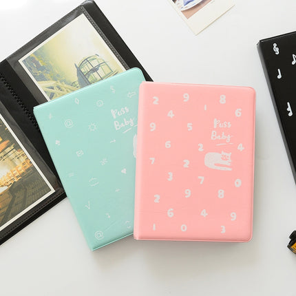 3 PCS PU Face Cartoon Photo Album, Specification: 3 inch(Black)-garmade.com