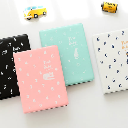 3 PCS PU Face Cartoon Photo Album, Specification: 3 inch(Black)-garmade.com