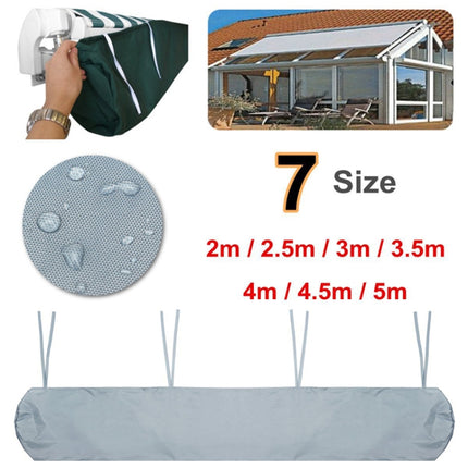 Outdoor Patio Canopy Awning Waterproof Cover Retractable Dustproof Protective Cover, Size: 2m(Grey)-garmade.com