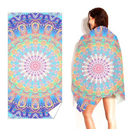 Double-Faced Velvet Quick-Drying Beach Towel Printed Microfiber Beach Swimming Towel, Size: 160 x 80cm(Phoenix)-garmade.com