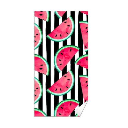 Double-Faced Velvet Quick-Drying Beach Towel Printed Microfiber Beach Swimming Towel, Size: 160 x 80cm(Passionate Watermelon)-garmade.com