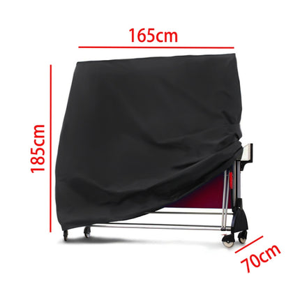 Outdoor Waterproof And Dustproof Table Tennis Table Cover, Size: 165x70x185cm(Black Outside Silver Inside)-garmade.com