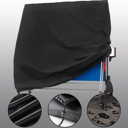 Outdoor Waterproof And Dustproof Table Tennis Table Cover, Size: 165x70x185cm(Black Outside Silver Inside)-garmade.com