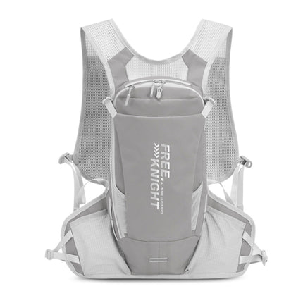 FREE KNIGHT FK0218 12L Cycling Water Bag Vest Hiking Water Supply Equipment Backpack(Light Grey)-garmade.com