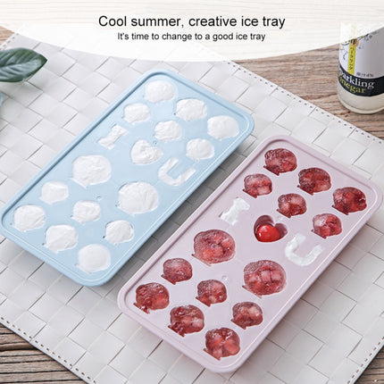 Creative DIY Home Ice Cream Mold Ice Lattice Penguin Shape Homemade Ice Cubes with Lid Ice Box(Blue)-garmade.com