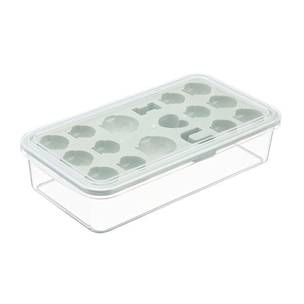 Creative DIY Home Ice Cream Mold Ice Lattice Penguin Shape Homemade Ice Cubes with Lid Ice Box(Green)-garmade.com